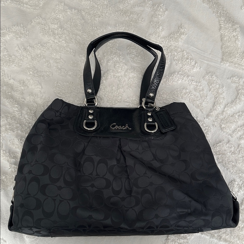 Coach black Signature Handbag